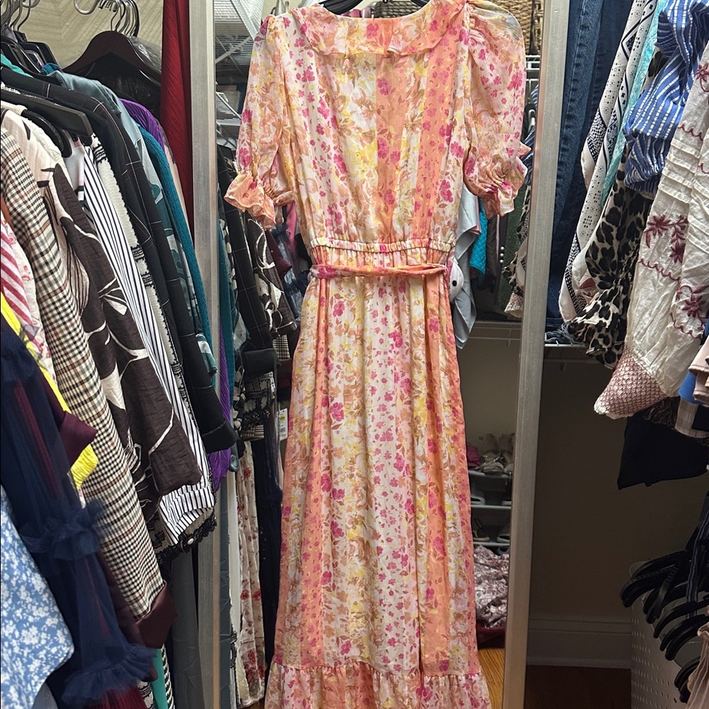 Floral Ruffle Wrap Dress - Picture 4 of 4